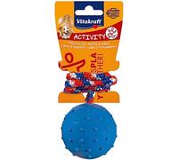 Vitakraft - Juguete de Bola de Goma con Cuerda para Perros