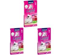 Vitakraft Liquid Snack, golosina para Gatos, Snack cremoso para Gatos, con Carne de Vacuno y Hierba para Gatos, en bolsitas Individuales, para una Flora intestinal Sana (1 Paquete con 6X 15g)