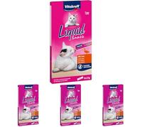 Vitakraft Liquid Snack, golosina para Gatos, Snack cremoso para Gatos, con Pato y betaglucanos, en Sobres Individuales, Mejora Las defensas inmunitarias (1 Paquete de 24x 15g)