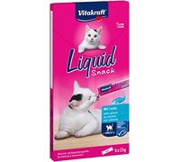 Vitakraft Liquido aperitivo para gatos Liquid Snack Salmón MSC y Omega3, 1 x 6 unidades
