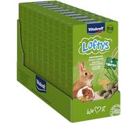 Vitakraft Loftys, almohadas crujientes para roedores, snack para roedores, con avena y heno Timothy, sin azúcar añadido (10x 100g)
