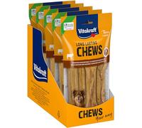 Vitakraft Long Lasting Chews, huesos masticables para perros, huesos masticables hechos de piel de vacuno, para una actividad intensiva (5x 360g)