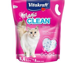Vitakraft Magic Clean Classic, arena gatos, no aglomerante (1x 8,4l) | absorbe humedad y olores, gránulos minerales cuarzo, inhibe actividad bacteriana, poco polvo, apto compost