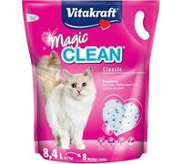 Vitakraft Magic Clean, Arena para Gatos con Perlas de Gel de Sílice Súper Absorbentes, Muy Higiénica, Previene olores y humedad, No se apelmaza, Biodegradable- 8,4 L / 3,7 kg