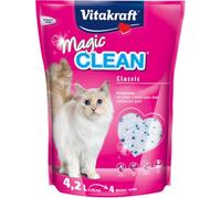 Vitakraft Magic Clean, Arena para Gatos con Perlas de Gel de Sílice Súper Absorbentes, Muy Higiénica, Previene olores y humedad, No se apelmaza, Biodegradable- 4,2 L / 1,85 kg