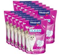 VITAKRAFT Mágico Clean 60 Litro (12x5L) Arena para Gatos Paja Gato Alergia-Libre