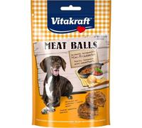 Vitakraft Meat Balls, golosinas para perros, mini albóndigas carnosas, como recompensa, golosinas de adiestramiento para perros, sin azúcar añadido (1x 80g)