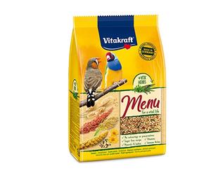 Vitakraft Menú Premium para Pájaros Exóticos con Semillas y Cereales madurados al Sol, 500 g