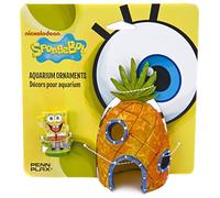 Vitakraft Penn-Plax 23607 - Figura Decorativa de Bob Esponja y casa de piña para pecera