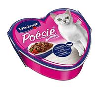 Vitakraft Poésie Création, comida húmeda gatos, abadejo, pasta (1x 85g) | alimento gatos adultos, bocados en salsa, tomate, sin azúcares añadidos, nutricionalmente equilibrado