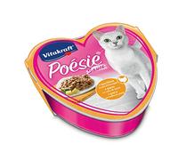 Vitakraft Poésie Création, Comida húmeda para Gatos, en Salsa, Pavo y Salsa de Queso, alimento húmedo para Gatos Adultos, sin azúcares ni Cereales añadidos (1x85g) (Paquete de 12)