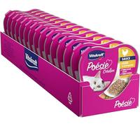 Vitakraft Poésie Création, Pollo y Verduras de jardín, en Salsa, Comida húmeda para Gatos, nutricionalmente coordinada, para Gatos Adultos, sin azúcar (15 x 85 g)