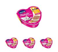 Vitakraft Poésie Création, Pollo y Verduras de la Huerta, en Salsa, Comida húmeda para Gatos Adultos, sin azúcares ni Cereales añadidos (1x85g) (Paquete de 4)