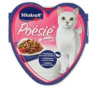 Vitakraft - Poésie Creation Sauce, alimento húmedo para Gatos en Salsa, Variedad Pescado con Pasta y Tomate - 85 g
