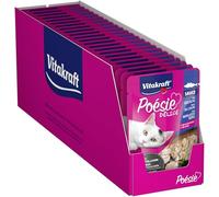 Vitakraft Poésie Délice, comida húmeda para gatos, comida húmeda para gatos en salsa, con abadejo, preenvasada, sin azúcar añadido ni cereales (23x 85g)