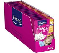 Vitakraft Poésie Délice, Junior, Comida húmeda para Gatos, con Filete de Pollo en Salsa, para Gatos jóvenes, nutricionalmente, sin azúcar ni Cereales añadidos (23 x 85 g)