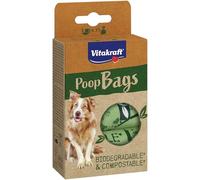 Vitakraft Poop Bags - Bolsas biodegradables para excrementos de perro, 1 paquete (3 x 15 bolsas)