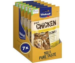 Vitakraft Pure Chicken Bonas, snack líquido Vitakraft, golosina para gatos, snack cremoso para gatos, con salmón y ácidos grasos omega 3, en bolsitas, para una piel sana (1 paquete de 6x 15g)