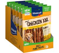 Vitakraft Pure Chicken XXL Bonas, golosinas para perros, palitos masticables con pollo, golosinas de adiestramiento para perros, sin azúcar añadido (8x 200g)