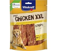 Vitakraft Pure Chicken XXL Strips, golosinas para perros, filete de pollo, golosinas de adiestramiento para perros, sin azúcar ni cereales añadidos (1x 250g)