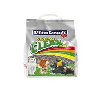 Vitakraft Vegetal Clean Papel, lecho sanitario higiénico de papel prensado para animales pequeños, conejos, cobayas, gatos, control de olores y gran absorción, hipoalergénico, biodegradable (1x 25L)
