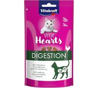 Vitakraft Vita Hearts, Digestión, snack blando para gatos, para una digestión sana, con pollo (1x 40g)
