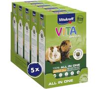 Vitakraft Vita Special Adult - Comida Principal para cobayas con Hierbas y Hierbas, bajo Contenido de Calcio, para Pieles saludables, sin azúcar ni Cereales añadidos (5 x 600 g)