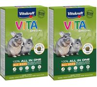 Vitakraft Vita Special All Ages, alimento para Chinchillas, con Hierbas y gramíneas, para una digestión óptima, sin azúcares ni Cereales añadidos (1x 600g) (Paquete de 2)