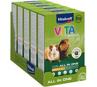 Vitakraft Vita Special All Ages, alimento principal para cobayas, con hierbas y pastos, para una digestión óptima, sin azúcares añadidos ni cereales (5x 600g)