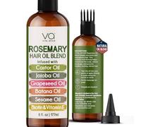 VITAL AFFAIR Mezcla de aceite de romero puro para el crecimiento del cabello con aceite de ricino, batana y jojoba enriquecido con biotina y vitamina E. Una mezcla de aceites capilares eficaces para