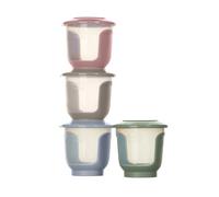 Vital Baby Nourish Store & Wean - Macetas de alimentos de 120 ml, 4 unidades, a prueba de fugas, apilables, base suave, biodegradables, sin BPA y aptas para congelador para alimentos para bebés