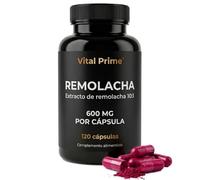 VITAL PRIME Remolacha Capsulas 600 mg por Cápsula Extracto 10:1 120 Cápsulas | Extracto de Remolacha en Cápsulas Extracto Concentrado Favorece Circulación, Rendimiento Físico, y Salud Cardiovascular