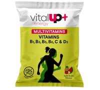 Vital Up+ | Caramelo Duro sin Azúcar Energy Multivitamins | 34 uds en Forma de Corazón | Reduce Fatiga, Mantiene Función Muscular y Energía Metabolica, Vitaminas B1+B3+B5+B6+B12+C+D, Tutti Frutti