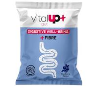 Vital Up+ | Caramelo Duro Sin Azúcar Gut Digestive WellBeing | 34 uds en Forma de Corazón, Ayuda Bienestar Digestivo Intestinal, Trae Fibra+Diente de León | Sabor Arándano, ni Gluten ni Alérgenos