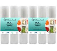 VITAL VAC Rollos Gofrados para Envasadora al Vacío, 20x300 cm, 6 ud