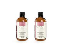 VITALAB Glicerina vegetal USP Líquido de grado alimenticio para cara, piel, cabello, labios, pasteles, fondant, base de jabón de glicerina vegana, sin OMG, sin gluten, 2 botellas de vidrio de 100 g