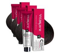 Vitalcare Crema colorante para cabello con proteínas de seda, n.º 6/00 rubio oscuro (Paquete de 3)