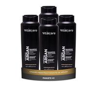 Vitalcare | Imperial Argan - Champú Capilar Reestructurante, para Cabello Seco y Dañado, Champú Reestructurante con Aceite de Argán, 4 x 500 ml