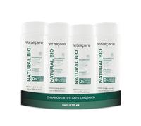 Vitalcare | Natural Bio - Champú Fortificante para el Cabello, con Extractos de Avena y Manzanilla, Champú para Todo Tipo de Cabello, 4 x 250 ml