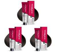 Vitalcare | Professional - Coloración Permanente Profesional, Coloración en Crema, Tinte Capilar con Proteínas de Seda, n° 5/00, Castaño Claro, 100ml (Paquete de 3)