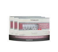 Vitalcare | Swiss - Tratamiento anticaída para mujer, energizante, reestructurante, con complejo de moléculas de Follicusan, con práctico dosificador, 3 envases de 10 viales de 6 ml