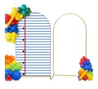 VitalCozy 2 fundas de fondo de arco con soporte de arco de 7 pies forradas para cuaderno de regreso a clases, graduación, primer día de escuela, jardín de infantes, fiesta de cumpleaños, ceremonia
