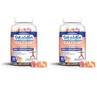 VITALDIN 60 Gominolas de Calcio & Vitamina D3, 500 mg, 1.000 IU por dosis - (30 días) sabor Frutas - Ayuda a mantener huesos y dientes - Sin Gluten - Apto para Niños & Adultos (Paquete de 2)