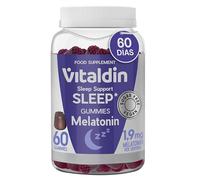 VITALDIN Gummies de Melatonina 1,9 mg - Con Vitamina B6, Pasiflora, Camomila y Melisa - Para Dormir y Mejorar la Calidad del Sueño - Vegano - Sin Azúcar ni Gluten - para 2 meses - Sabor a Mora