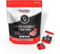 VITALDIN SPORT Power Gummies Caffeine & Taurine - 80 mg Cafeína, 40 mg Taurina por serving + Vitamina B6 - Doypack de 30 Bites de gominola - Sabor frutos rojos - Vegano