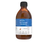Vitaler's Aceite de hígado de bacalao noruego Omega-3 1200 mg D3 2000 UI, sabor naranja 1200 mg - 250 ml