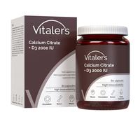 Vitaler's Citrato de calcio 1200 mg + Vitamina D3 2000 UI - 60 cápsulas