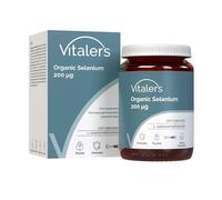 Vitaler's Selenio Orgánico 200 μg - 120 Cápsulas, Vegano, Complemento alimenticio de 4 meses, sin conservantes, composición pura