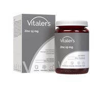 Vitaler's Zinc 15 mg - 120 comprimidos, vegano, suplemento dietético de 4 meses, sin conservantes, composición pura