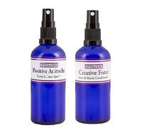 Vitali-Chi Creative Force and Positive Attitude Aura, Linen & Room Spray Bundle - con menta verde y menta, bergamota y mandarina aceites esenciales puros - 100 ml